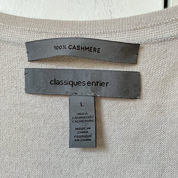 Classiques Entier Cashmere Sweater Top Womens L Knit V-neck Lilac Purple Minimal - Picture 2 of 9